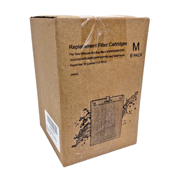 6 Pack Tetra Whisper Medium Bio-Bag Filter Cartridges Assembled 6 Per Pack 90GPH - Picture 4 of 11